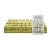 1" Rockwool Starter Plugs, 1 Sheet of 50 Plugs + Twin Canaries Chart