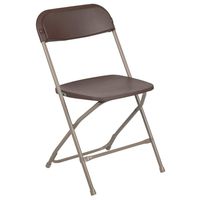 Flash Furniture 2 Pk. HERCULES Series 650 lb. Capacity Premium Brown Plastic Folding Chair