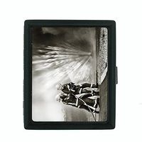 Firefighter D7 Small Black Metal Cigarette Case Heroes Fireman Rescure Fire Dept