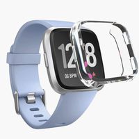 iHYQ Compatible Fitbit Versa Band and Case, Silicone Soft Replacement Sports Wristbands TPU All Round Protective Case for Fitbit Versa Smartwatch