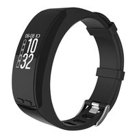 L@YC New P5 Smart Bracelet GPS Positioning Pedometer Heart Rate Sleep Mountaineering Temperature Elevation Speed Monitoring Movement Bracelet, Black