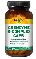 Country Life - Coenzyme B-Complex with Methylfolate - 60 Vegetarian Capsules