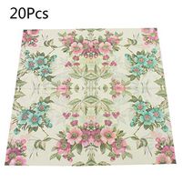 lipiny 20 Sheets/Bag Disposable Plant Flowers Leaf Paper Napkins Guest Birthday Party Tableware Decoration Supply