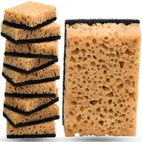 Kitchen Sponge in Vacuum Set Multi-Use [10 Pack] Non-Scratch Dish Sponge for Your Nonstick Cookware, Stove, Fridge, Sink Or Any Other Surface Scrub Sponges for House Cleaning by [Almitra co]