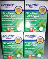 Equate - Nicotine Lozenge 4 mg, Mint Flavor, 108 Lozenges,PACK OF 4