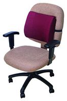 Essential Medical Supply Molded Lumbar Cushion with Elastic Positioning Strap in Burgundy