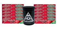 Herb Airtight Container Fresh Kettle with Juicy Jay's Raspberry 1.25 Flavored Hemp Rolling Papers 10 Count DC Crafts Nation- Illuminati
