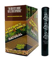 Herb Airtight Tube Pocket Protector with Cyclones Natural Hemp Cones 24 Count Box DC Crafts Nation- Ganesha