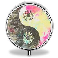 Custom Wanchang Pill Case, Eight Diagrams Round Compact 3 Metal Portable Pill Container for Daily Use