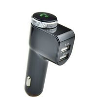 iPS Bluetooth Location Fast Charger FM Transmitter Wireless Radio Adapter Car Kit With 5V 2.1A USB MP3 Player Parked Car Finder Seasons Gifts Built-in Microphone Hands Free Call (BLACK)