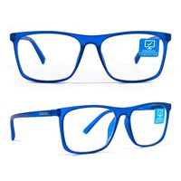 K Kenzhou Blue Light Blocking Computer Glasses Anti Eye Eyestrain Unisex(Men/Women) Glasses with Spring Hinges FDA Approved (MATT Blue)
