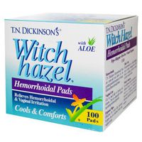 T N Dickinsons, Hemmorhoid Pads Witch Hazel, 100 Count
