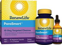 Renew Life Adult Cleanse - PARASmart, Microbial Cleanse - 2-Part,15-Day Program - Gluten, Dairy & Soy Free - 90 Vegetarian Capsules + 1 Fl. Oz. Tincture