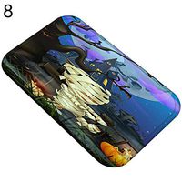 Super1798 Halloween Scary Pumpkin Castle Tomb Water Absorption Non-slip Mat Bathroom Pad - 8#-8#