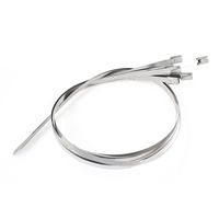 Uxcell Stainless Steel Locking Cable Pipe Tie Hoop Clamp, 4.6mmx500mm, 5PCS