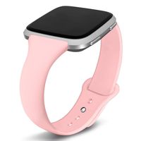 Kmasic Compatible Fitbit Versa Bands, Narrow Slim Soft Silicone Small Replacement Wristband for Fitbit Versa/Versa Lite Edition Women Men, Pink, Small