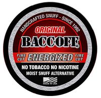 BaccOff, Original Energized Fine Cut, Premium Tobacco Free, Nicotine Free Snuff Alternative (1 Can)