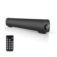 Sound Bar Wired & Wireless Sound Speaker, Mini Soundbar Home Theater Dual Connection Methods for TV PC Smartphones Music and Movie (Black)