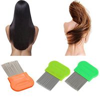 Ecurson Hair Lice Comb Flea Comb Brushes Terminator Fine Egg Dust Nit Free Removal Stainless Steel (D)