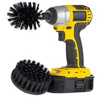 Electric Cleaning Brush, lkoezi 2Pcs Grout Power Scrubber Cleaning Brush Tub Cleaner Combo Tool Kit Electric Drill Head Set 4 inch Solid 2.5 Inch Ball Head (Black, Free Size)