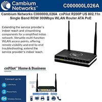 Cambium Networks - C000000L026A - cnPilot Home & Business R200P 802.11n 300 Mbps Wi-Fi WLAN Router with Analog Telephone Adapter (ATA) VoIP Gateway, 4 port Network Switch, PoE for PMP450, ePMP SMs and