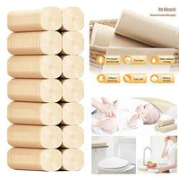 14 Rolls Toilet Paper, Morenitor 4-Ply Standard Soft Skin-Friendly Table Paper No Fragrance Bath Tissue Paper for Household Home