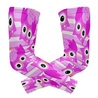 LEVEIS Cute Owl Arm Sleeves UV Protection for Men Women Sunblock Protective Gloves Running Golf Cycling Driving Long Arm Cover 1 Pair