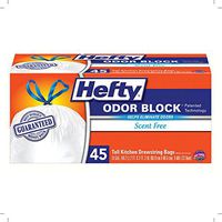 Hefty E84572 13 Gallon Strong Drawstring Trash Bag 45 Count