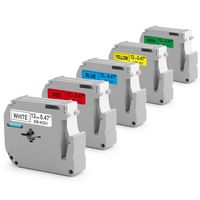 Replacement for Brother P-Touch M Series Tape 12mm 0.47inch M Tape MK231 MK431 MK531 MK631 MK731, Compatible with Brother Label Makers PT-70BM PT-M95 PT-90 PT-70 PT-65, 5Color