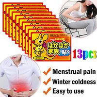 Hemgk 13pcs Body Warmer Stickers Lasts 12 Hours, Self-Heating Pads on Clothes, Self-Adhesive Heating Stickers, Comfortable, for Hand Leg Foot, for Women, Girls, for Winter Freezing, Menstrual Pain