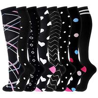 Compression Socks (8 Pairs), 15-20 mmHg is Best Athletic & Medical for Men & Women, Running, Flight, Travel, Nurses, Pregnant - Boost Performance, Blood Circulation & Recovery (8 Assorted 7, L/XL)