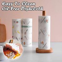 Kimanli 3 Roll Kitchen Disposable Cleaning Rag Paper Oil Absorption Hand Washing Dish Towel