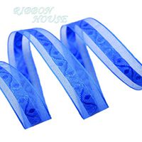 Ribbons - 3/4'' (20mm) White Pretty Jacquard organza ribbon colored gift wrap ribbons