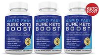Rapid Fast Pure Keto Boost Pills Advanced BHB Ketogenic Supplement Exogenous Ketones Ketosis for Men Women 60 Capsules 3 Bottles