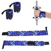 Zerone Compression Wrist Support Braces Weight Lifting, Camouflage Nylon Wrist Wraps Wrist Guard Protector for Basketball, Powerlifting, Gym Training for Men & Women, 1 Pair(Navy Blue)