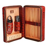 Lxc Leather Cigar Box Portable Cigar Box Cigar Moisturizing Portable Box