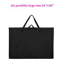Large Size Art Portfolio Tote with Nylon Shoulder, Poster Board Storage Bag, 24"X 36" Student Art Work Portfolio Case