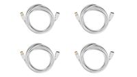 4 Pack USB 2.0 A Male to A Female Extension 28/24AWG Cable (Gold Plated) White 10 Feet