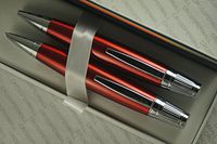 Cross Torpedo Red and Polished Appointments Ballpoint Pen and Continuous Twist 0.9mm Pencil Set