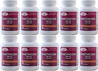 Simethicone 180 mg 1800 Softgels Anti-Gas Generic for Phazyme Ultra Strength Fast Relief of Stomach Gas and Bloating 180 Gelcaps per Bottle Pack of 10 Total 1800 Gelcaps
