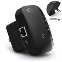 TechCode WiFi Extender, Wireless Signal Booster 300Mbps WiFi Repeater Wide Coverage Signal Amplifier with AP/Repeater Mode WiFi Range Extender (Black)