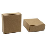 Brown Kraft Paper Boxes for Party Birthdays Gift Festival Wedding Favor Craft Disposable Paper Take Out Food Containers Folding Natural To Go Boxes ((30, 3x3x1.2inch(7.5x7.5x3cm))