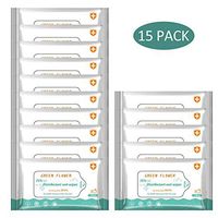 75% Alcohol Wipes (15 Packs, 150 Wipes), Portable Alcohol Wet Wipes Cleaning Wipes for All Purpose Cleaning
