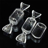 12Pcs Transparent Candy Boxes Plastic Sweet Shaped Candy Case Storage Container Halloween Christmas Wedding Valentine Candy Storage