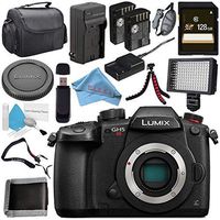 Panasonic Lumix DC-GH5S Mirrorless Micro Four Thirds Digital Camera + DMW-BLF19 Lithium Ion Battery + External Rapid Charger + 128GB SDXC Card + Carrying Case + Memory Card Wallet + Card Reader Bundle