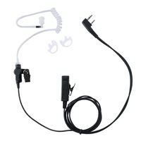 Klykon 2 Wire Surveillance Kit Covert Acoustic Tube Police Earpiece Headset PTT MIC for Kenwood ksc-35s tk-3000 Baofeng BF-888s UV-82 UV5r 2 Way Radio Walkie Talkie 2 Pin