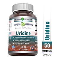 Amazing Formulas Uridine Dietary Supplement 300 Milligrams 50 Capsules (Non-GMO) - Supports Cognitive Functions - Encourages Synthesis of RNA