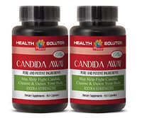 Yeast Cleanse Pills - Candida Away Plus - Candida Cleanse and Support - 2 Bottles 120 Capsules