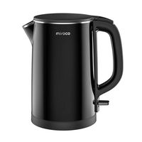 Electric Kettle, Miroco 1.5L Double Wall 100% Stainless Steel BPA-Free Cool Touch Tea Kettle with Overheating Protection, Cordless with Auto Shut-Off