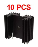 OHMITE MFG RA-T2X-38E R Series Black Anodized 38.1 mm Height TO-218/TO-220/TO-247 Device Heatsink - 10 item(s)